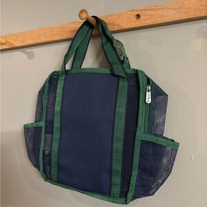 Thirty One Gifts Green and Blue Mesh Tote Bag